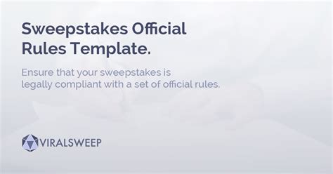 sweepstakes rules template|Sweepstakes Official Rules & Laws .